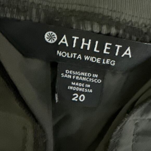 Athleta Plus Nolita Wide Leg Pants Mountain Olive Green Size 20 - Picture 8 of 11